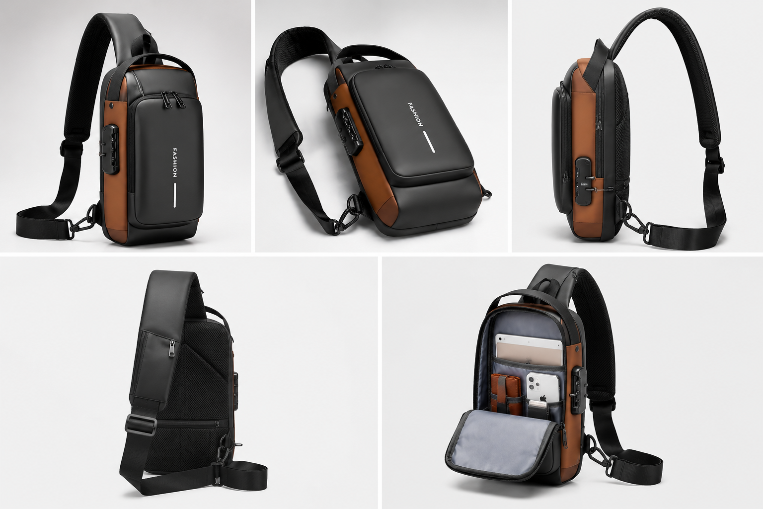Anti-Theft Sling Bag With A USB Charging Cable