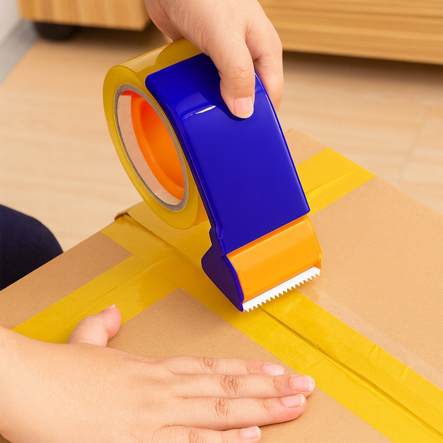45mm Hand Tape Dispenser Packing Packaging Boxes Roll Roller Cutter
